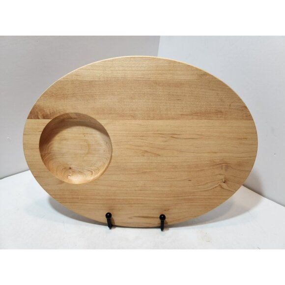 Harry And David Wooden Oval Charcuterie Board/Cutting Board 12" by 9" - Picture 1 of 9